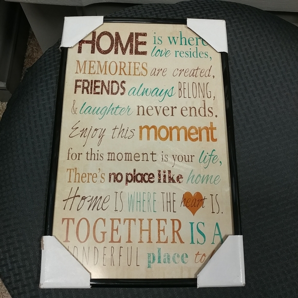 NEW Home Framed Wall Art Saying Decor Picture - Picture 3 of 11